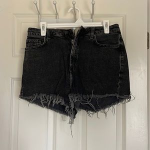 Black jean shorts